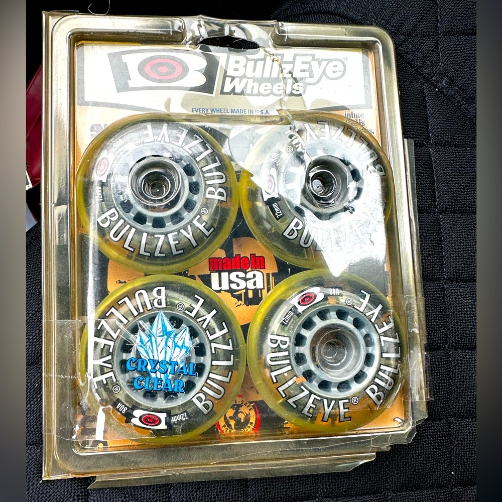 NOS BullzEye Voodoo Series Head Hunters 72mm 80A Inline Skate Wheels-Lot of 2